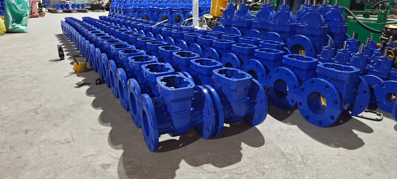 Finished valve batches prepared for project orders